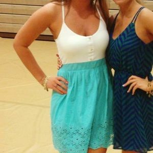 Blue and white Francesca’s dress!